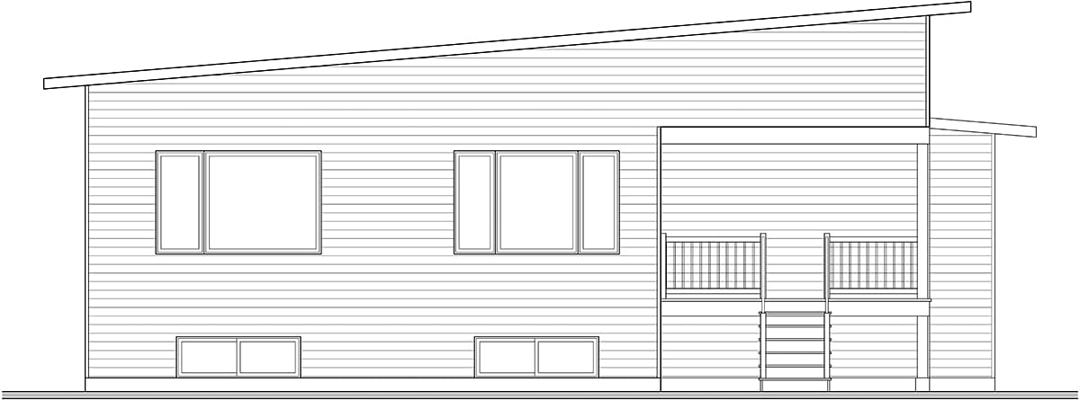House Plan 81852 Rear Elevation
