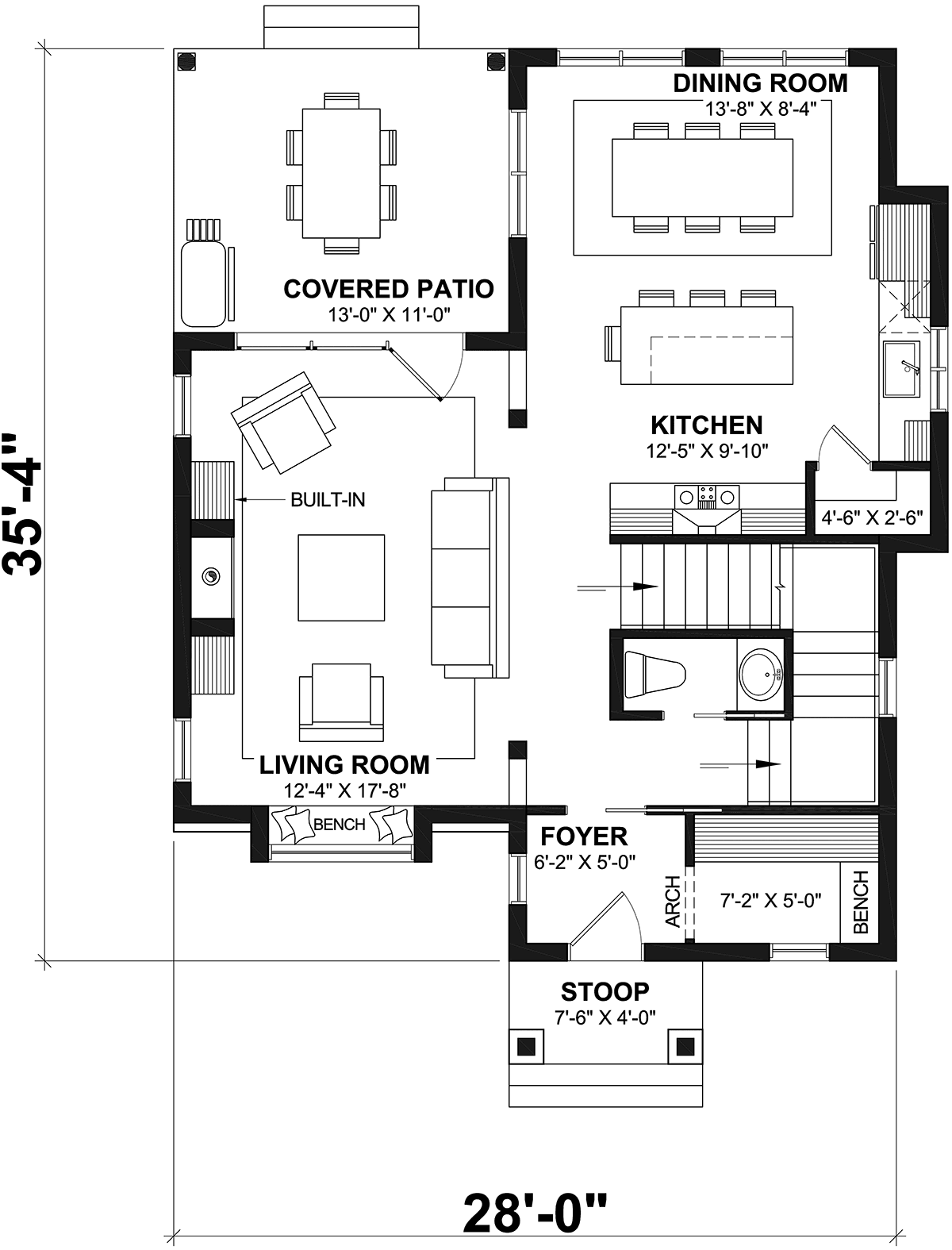 House Plan 81854 Level One