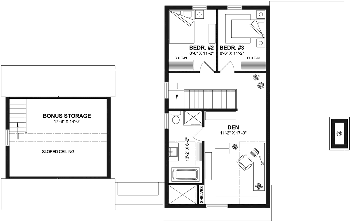 House Plan 81855 Level Two