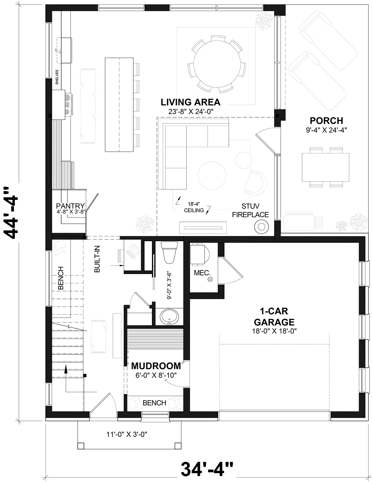 House Plan 81856 Level One