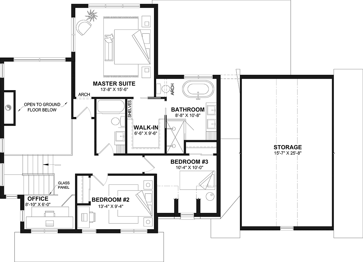House Plan 81868 Level Two
