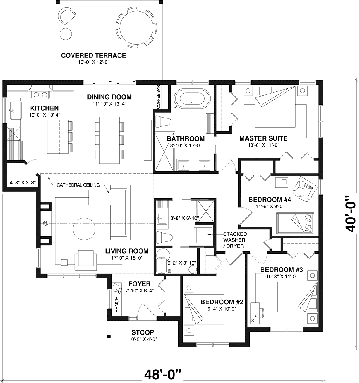 House Plan 81874 Level One
