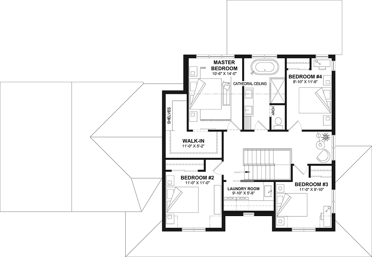 House Plan 81881 Level Two