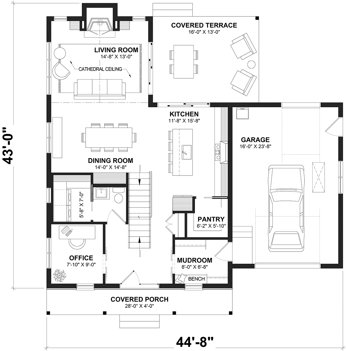 House Plan 81883 Level One