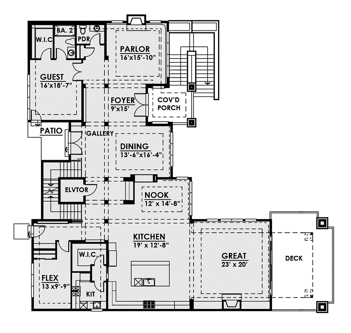 House Plan 81902 Level One