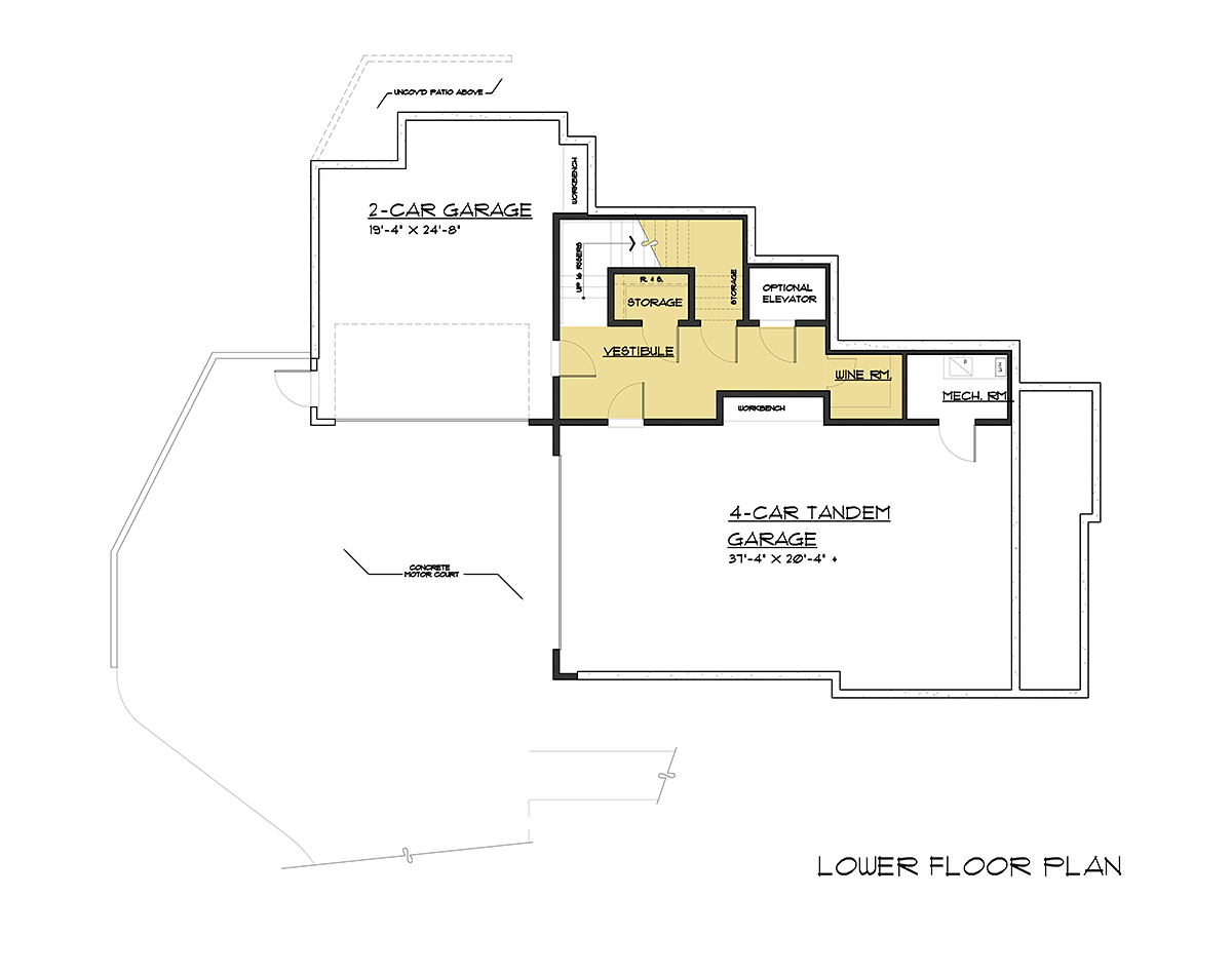 House Plan 81933 Lower Level