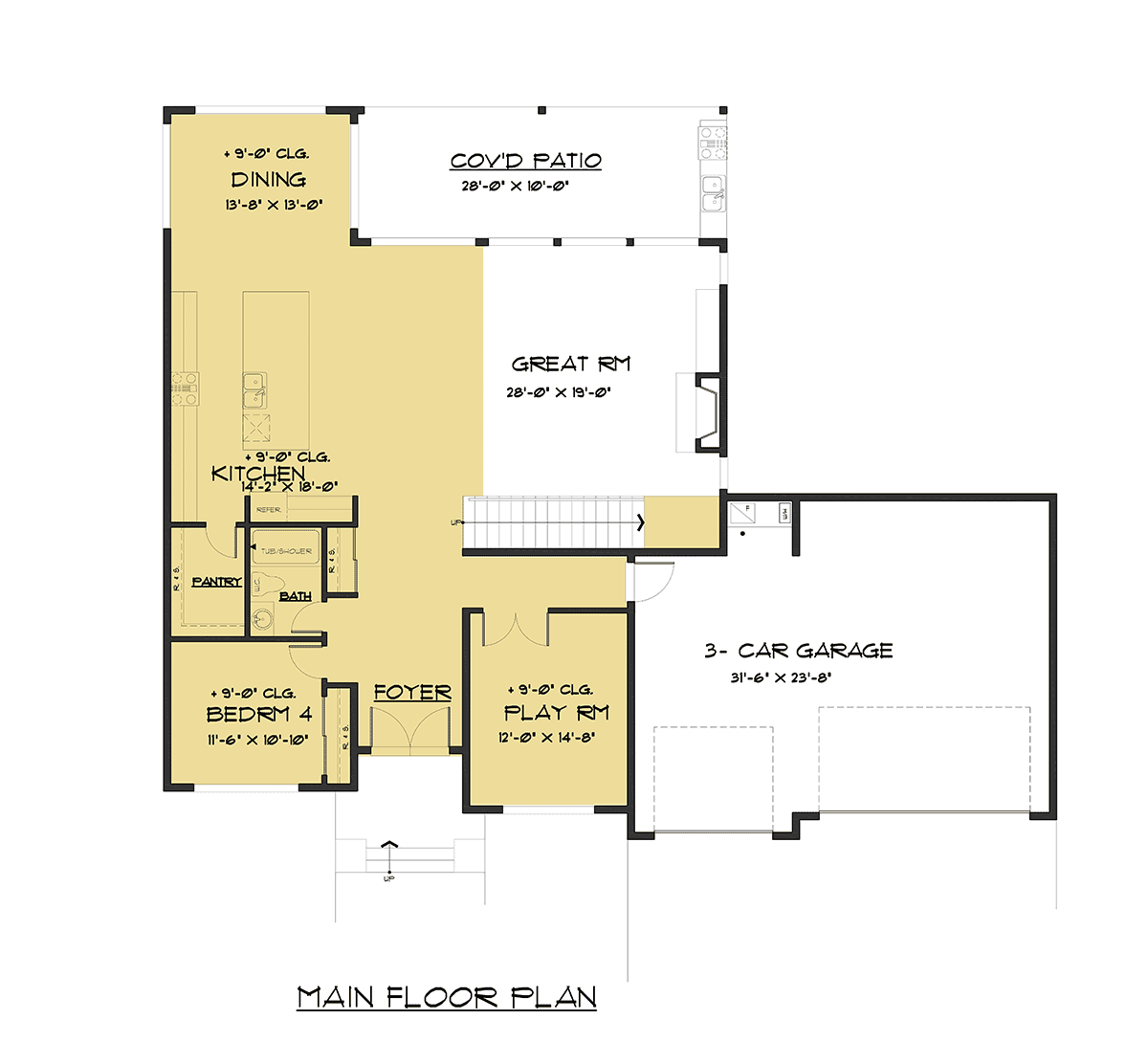 House Plan 81961 Level One