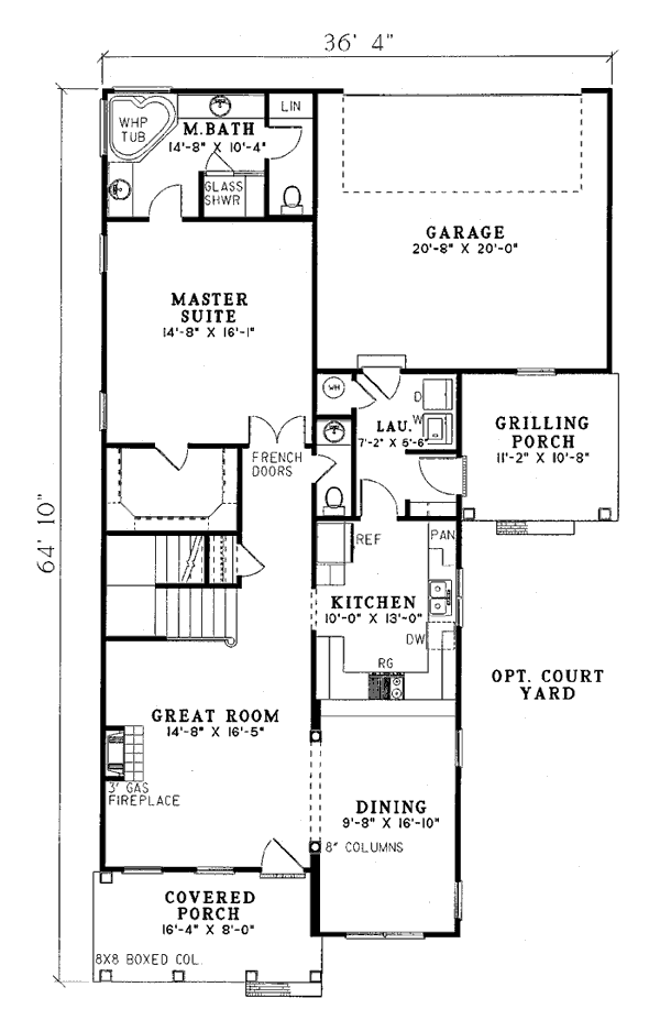 House Plan 82018 Level One