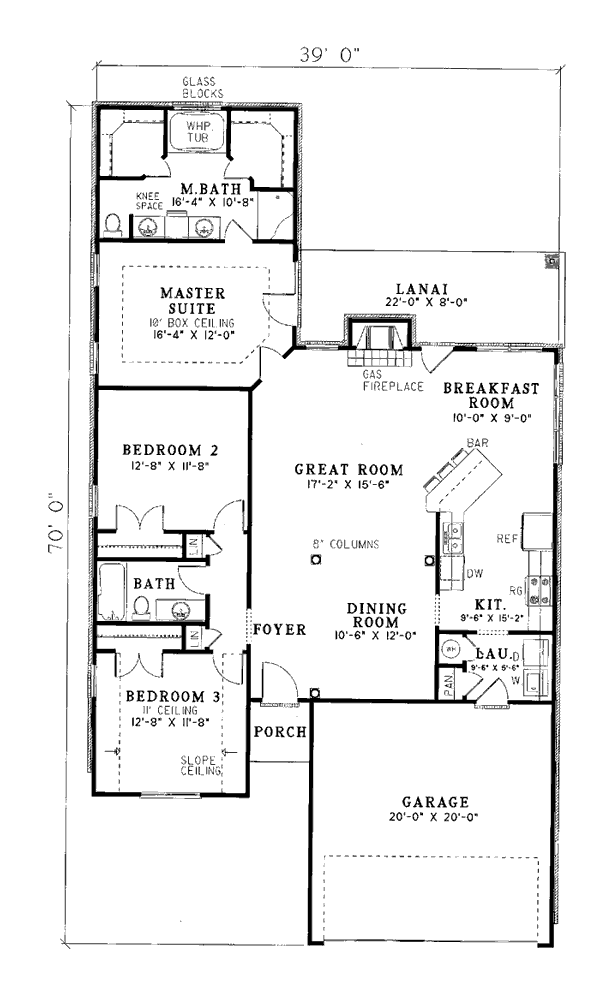 House Plan 82025 Level One