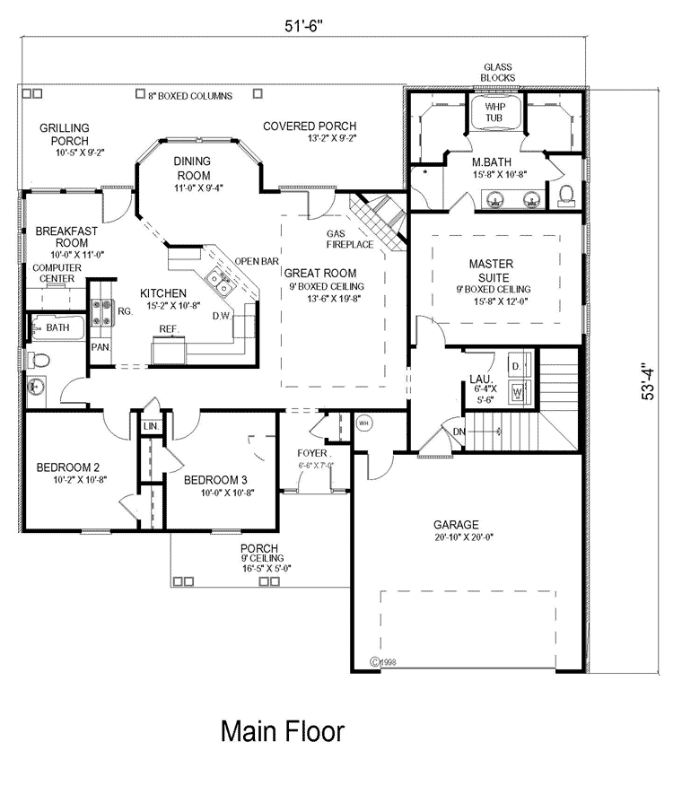 House Plan 82026 Alternate Level One
