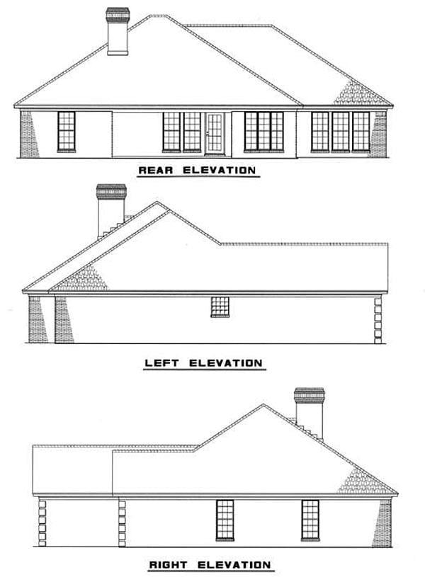 House Plan 82034 Rear Elevation