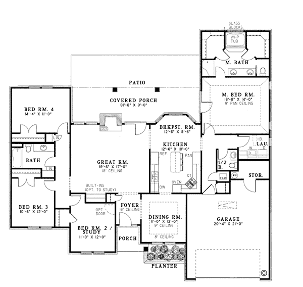 House Plan 82082 Level One