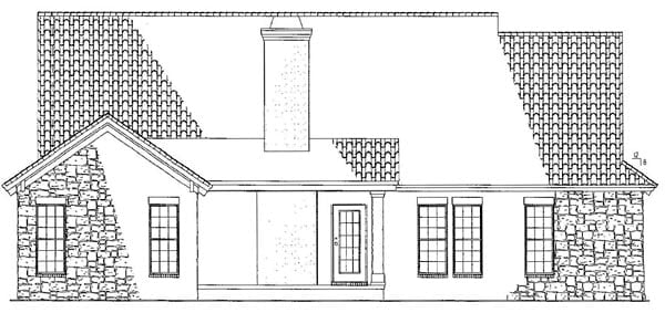 House Plan 82109 Rear Elevation