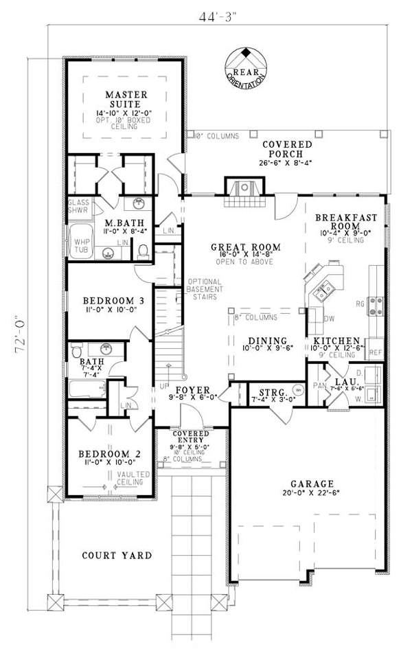 House Plan 82112 Level One