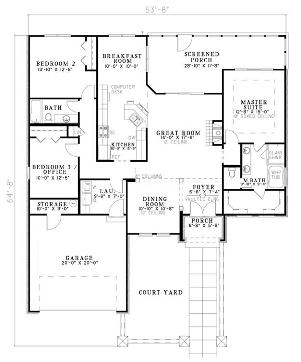 House Plan 82113 Level One