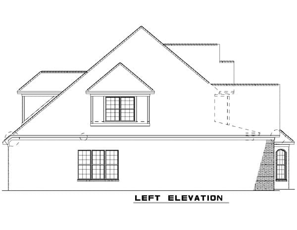 Country, Craftsman, European Plan with 3343 Sq. Ft., 4 Bedrooms, 3 Bathrooms, 2 Car Garage Picture 2