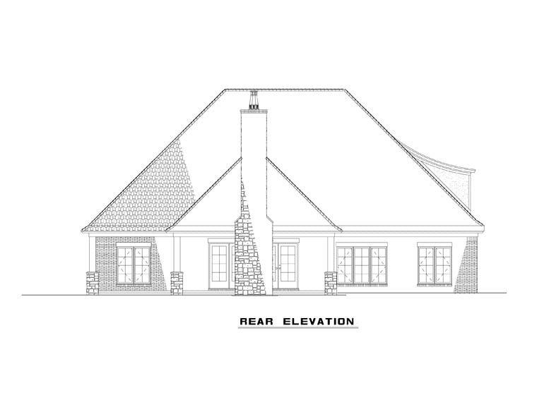 House Plan 82165 Rear Elevation
