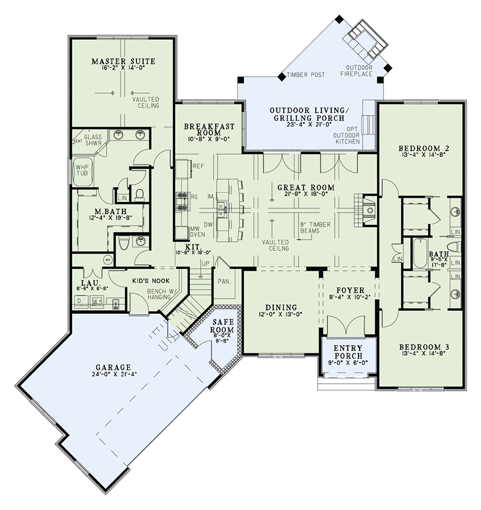House Plan 82166 Level One