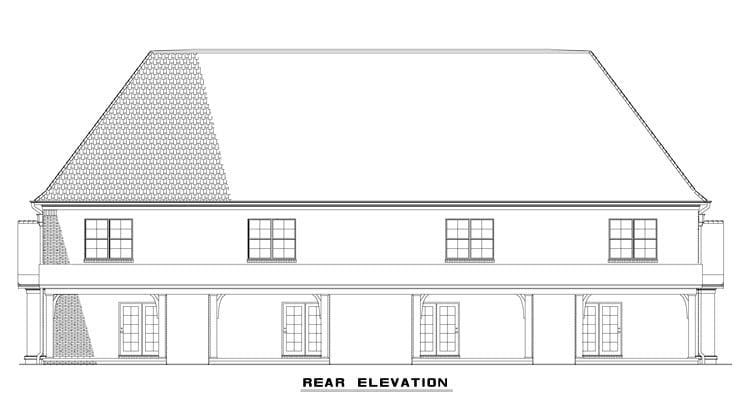 Multi-Family Plan 82175 Rear Elevation