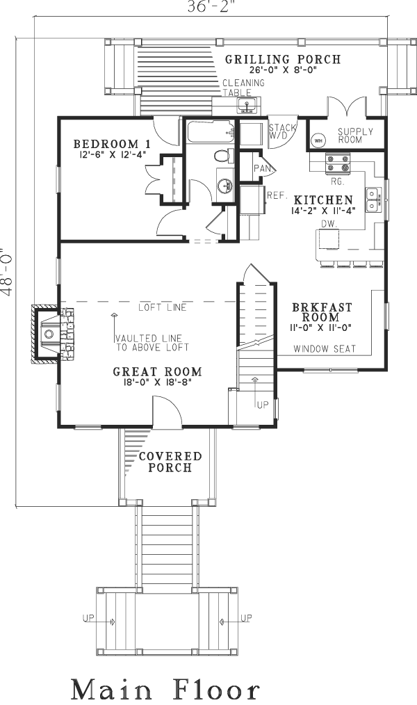 House Plan 82209 Level One