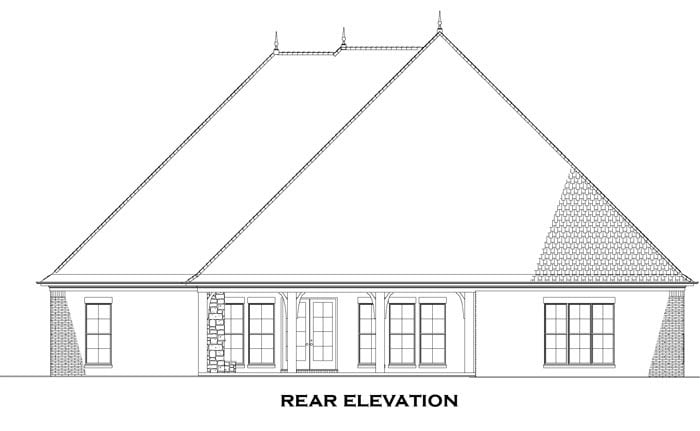 House Plan 82229 Rear Elevation