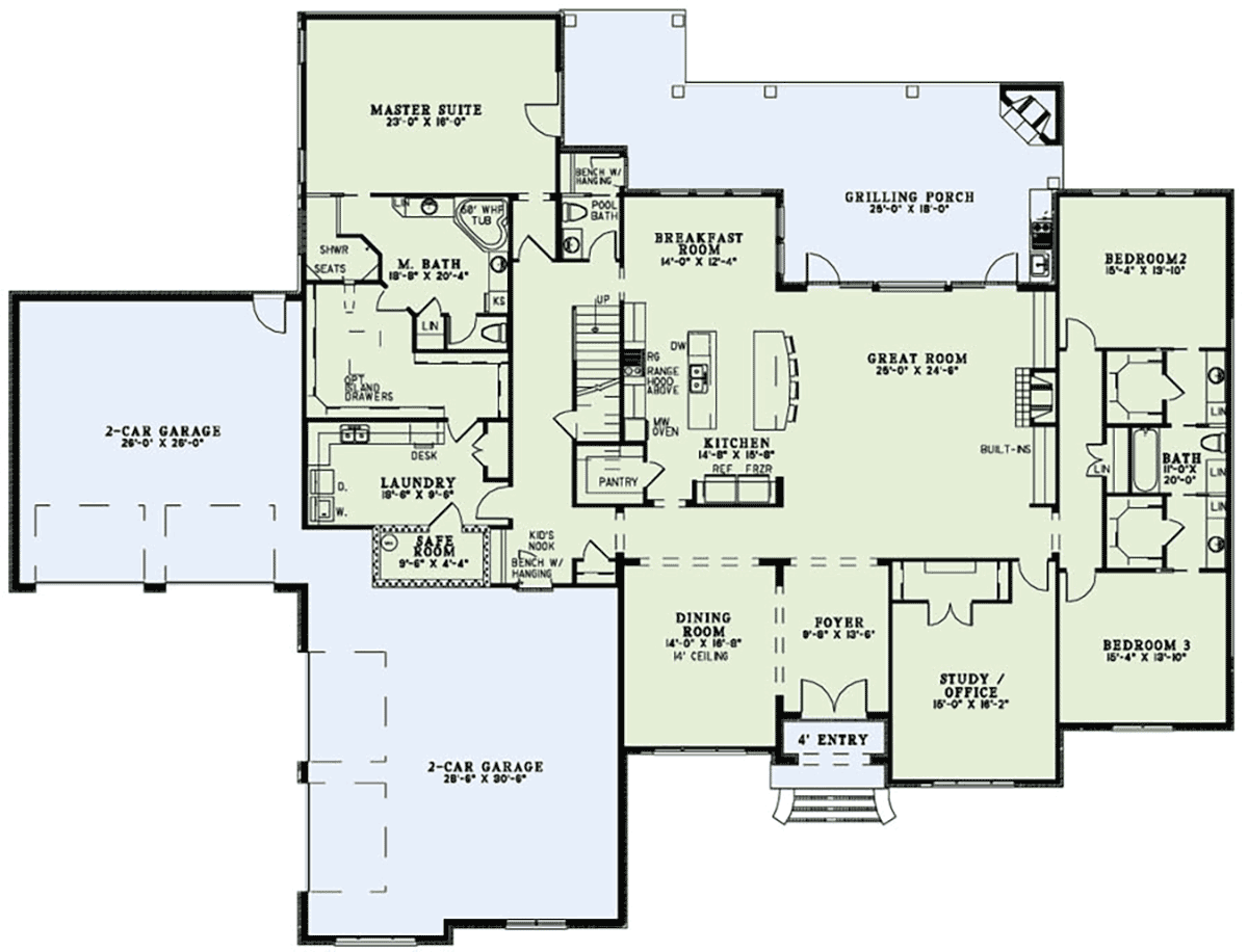 House Plan 82234 Level One