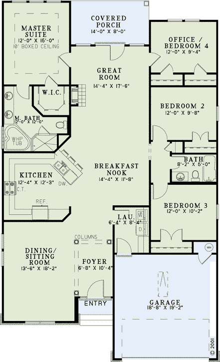 House Plan 82292 Level One
