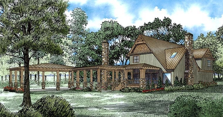 House Plan 82302 Rear Elevation