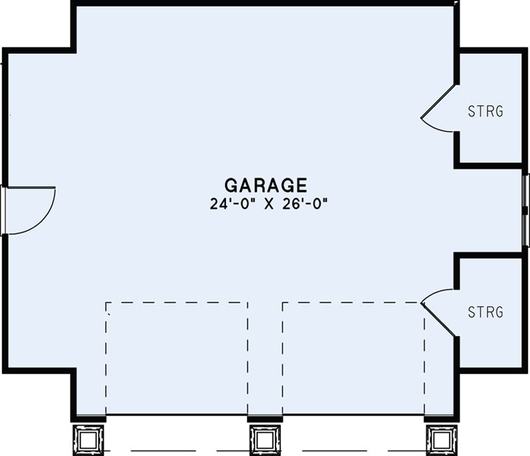 Garage Plan 82324 - 2 Car Garage Level One