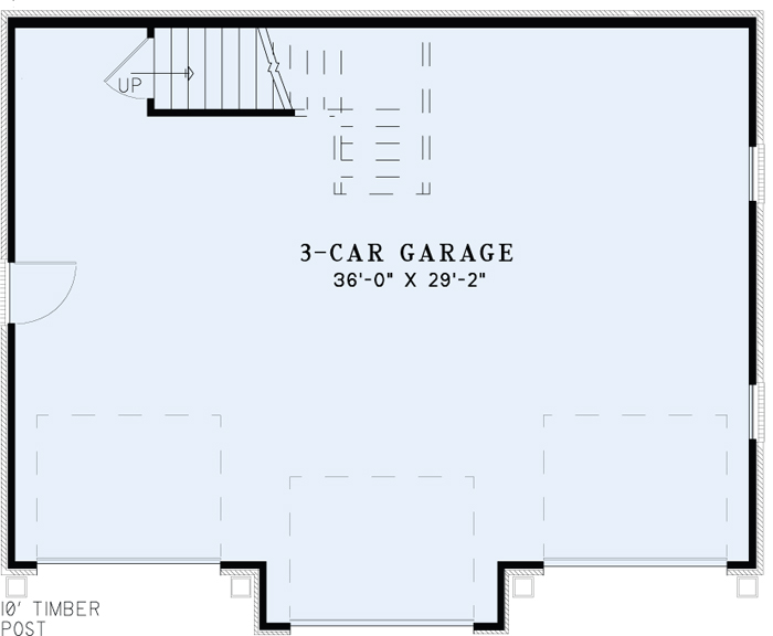 3 Car Garage Apartment Plan 82325 Level One