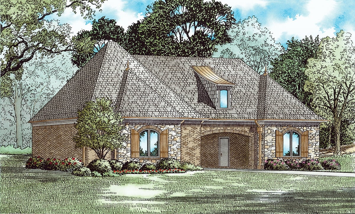 Garage Plan 82327 - 3 Car Garage Rear Elevation