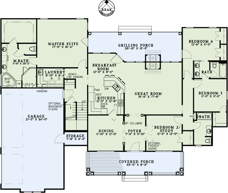 House Plan 82332 Level One