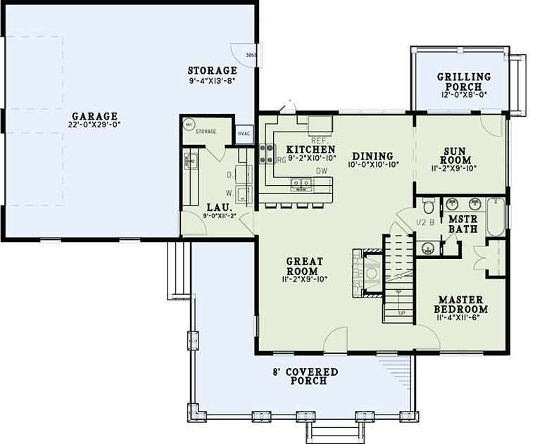 House Plan 82341 Level One