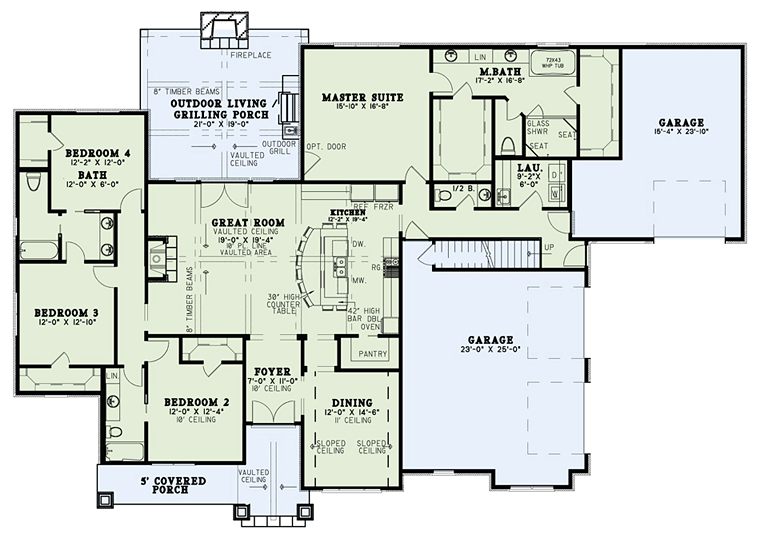 House Plan 82356 Level One