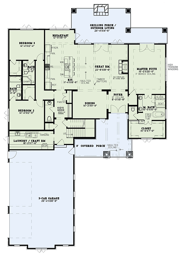House Plan 82360 Level One