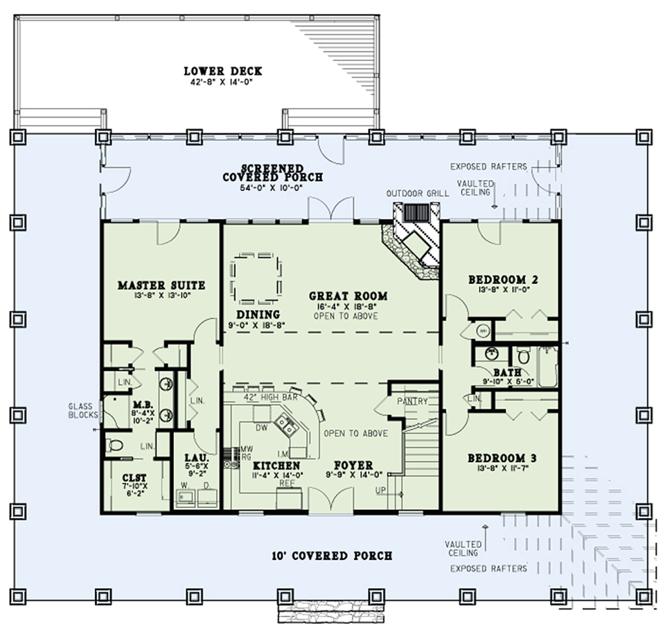 House Plan 82370 Level One