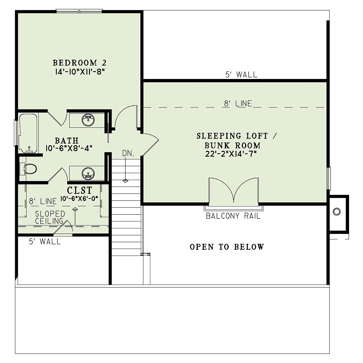 House Plan 82382 Level Two