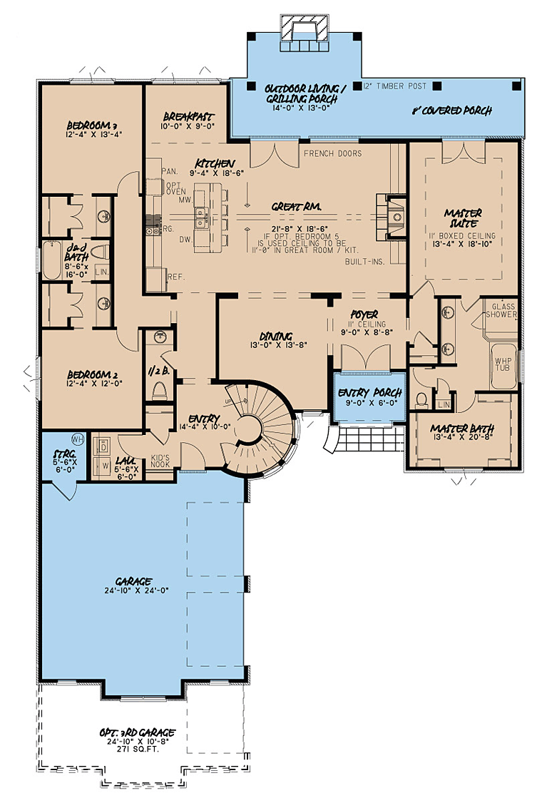 House Plan 82400 Level One