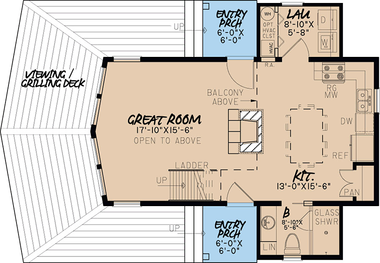 House Plan 82404 Level One