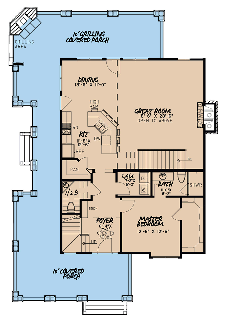 House Plan 82409 Level One