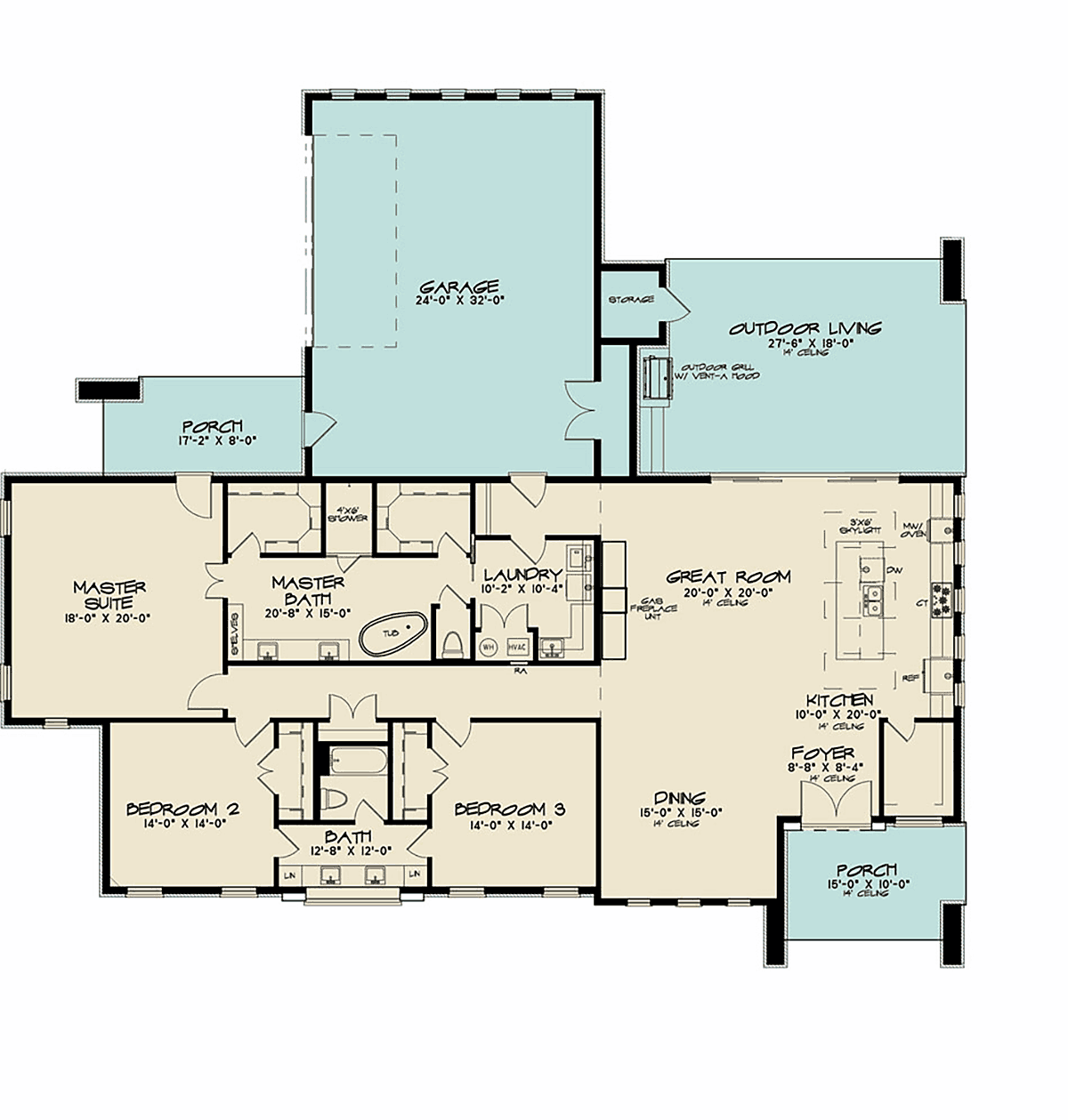 House Plan 82416 Level One