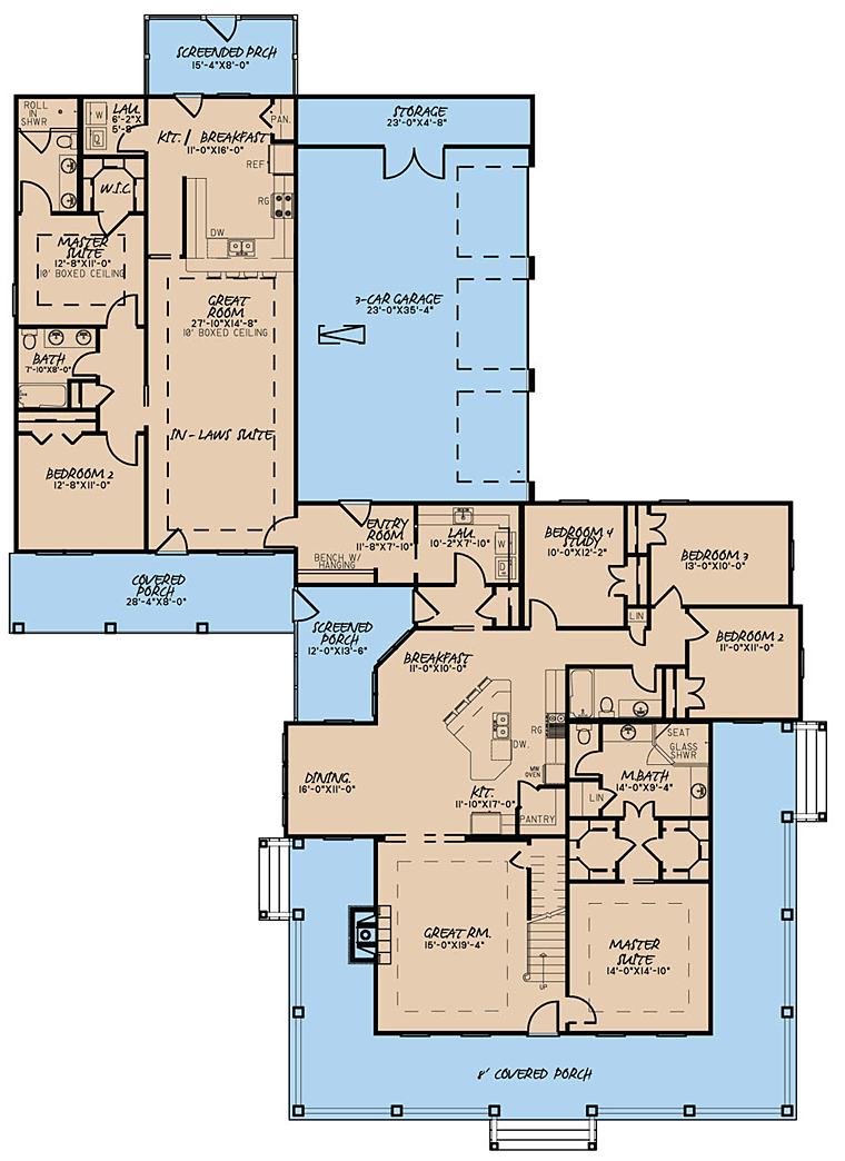 House Plan 82417 Level One