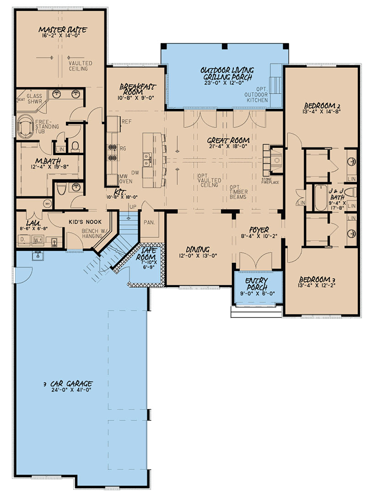 House Plan 82419 Level One