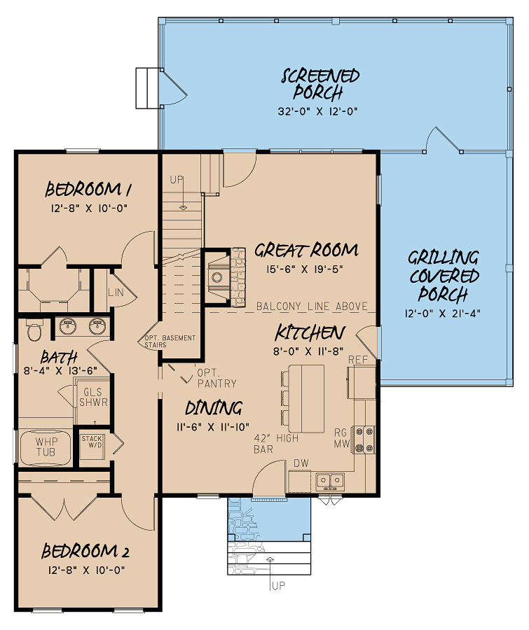 House Plan 82424 Level One