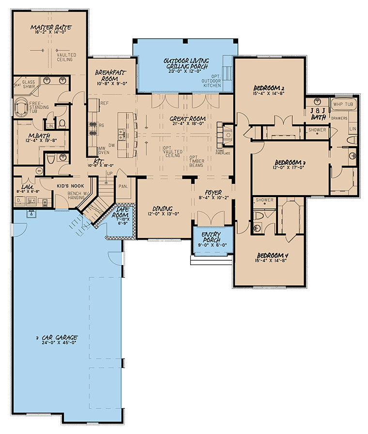 House Plan 82432 Level One