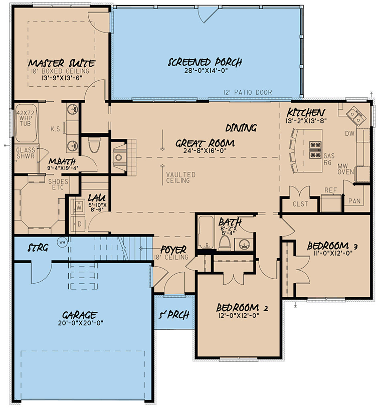 House Plan 82436 Level One