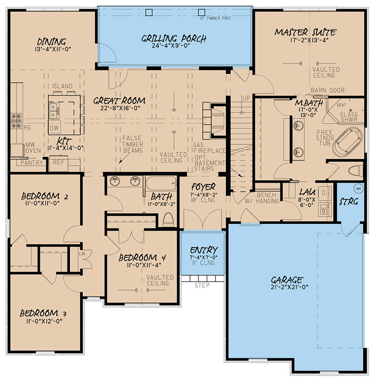 House Plan 82447 Level One
