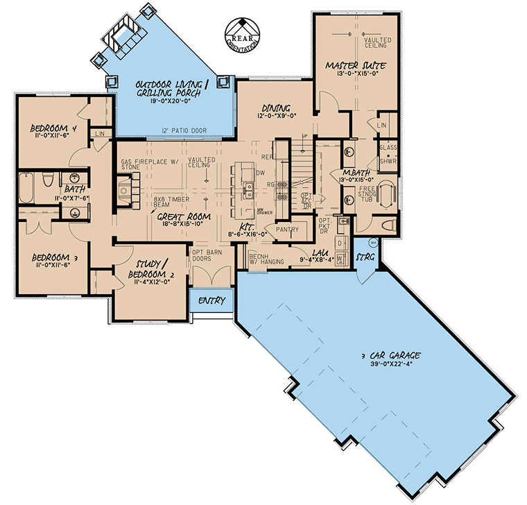 House Plan 82449 Level One