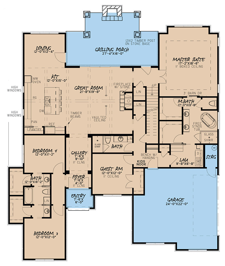 House Plan 82453 Level One