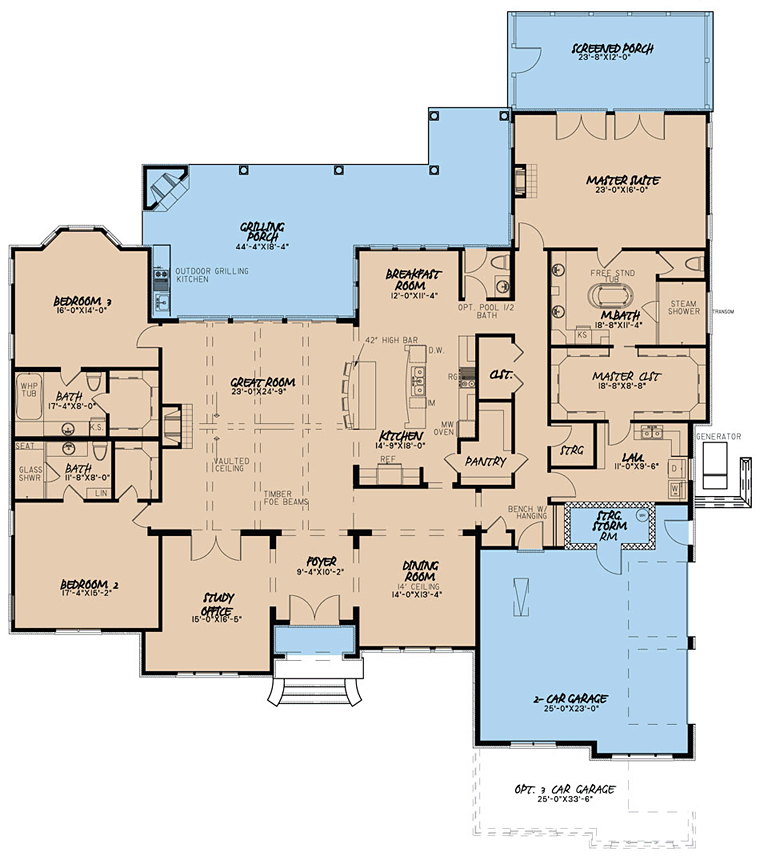 House Plan 82460 Level One